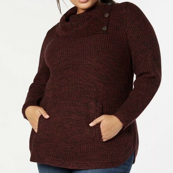 Style & Co. Sweaters - Style & Co Envelope Neck Pullover Sweater 3X